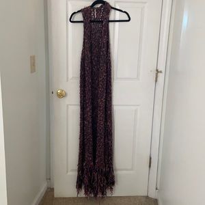 Free people multiple colors long vest